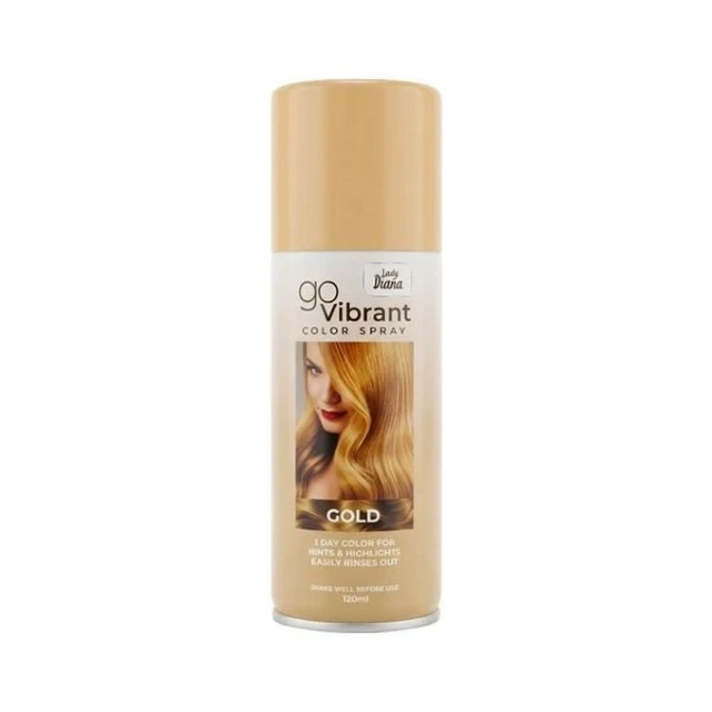 Lady Diana Go Vibrant Gold Yellow Colour Spray 120Ml